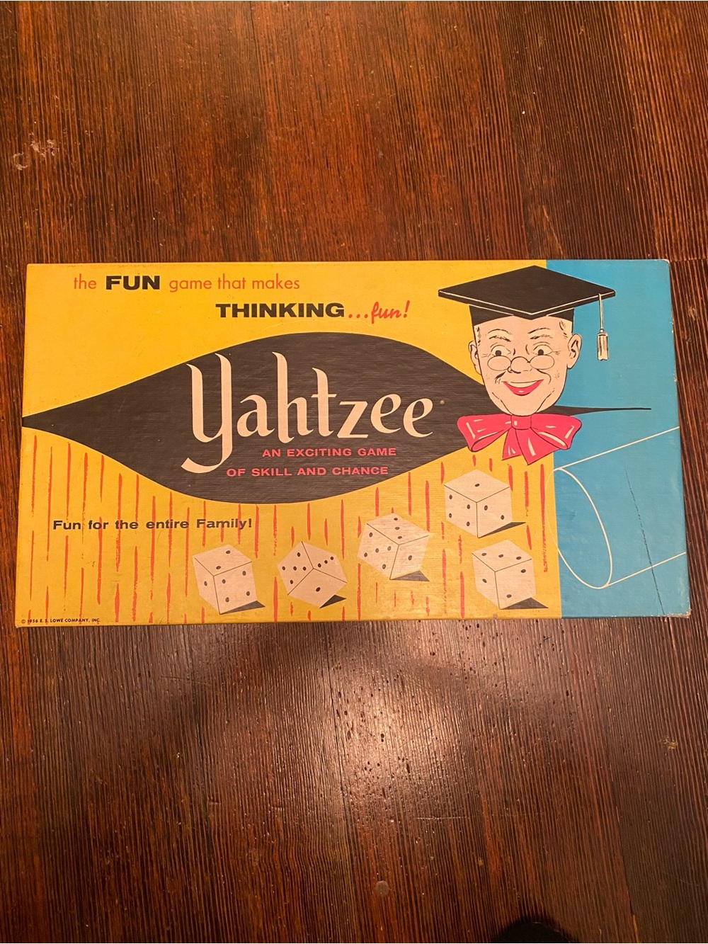 NIB Classic 1950s Board Game Yahtzee All Original Parts Unused Collectible